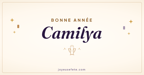 Image « Bonne année Camilya » au format large