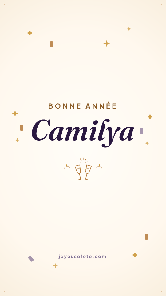 Image « Bonne année Camilya » au format story