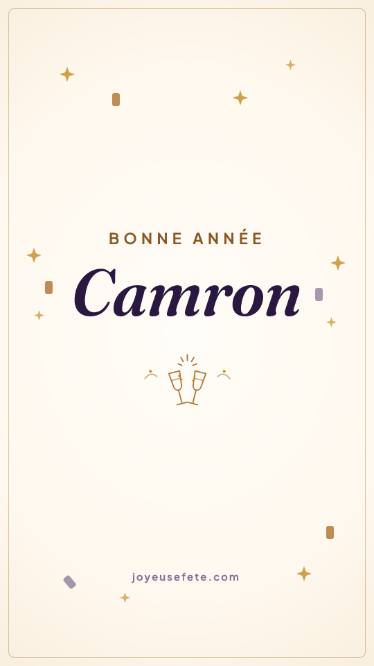 Image « Bonne année Camron » au format story