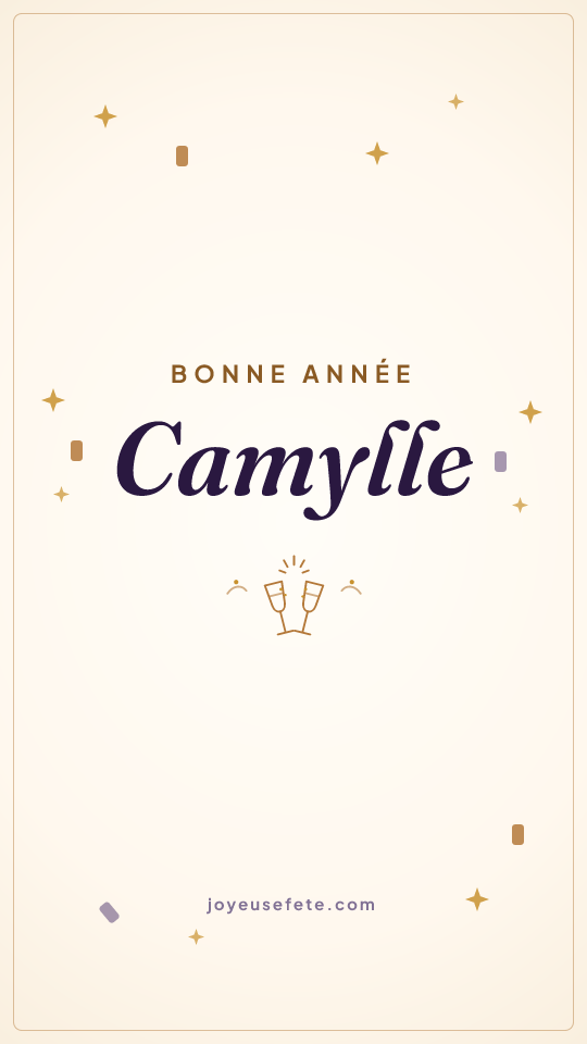 Image « Bonne année Camylle » au format story
