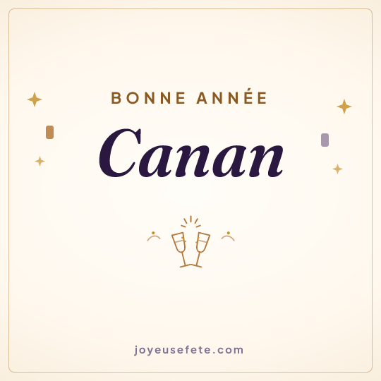 Image carrée « Bonne année Canan » pour WhatsApp