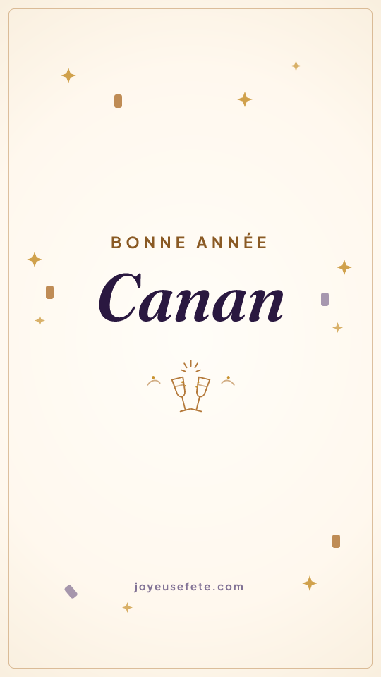 Image « Bonne année Canan » au format story