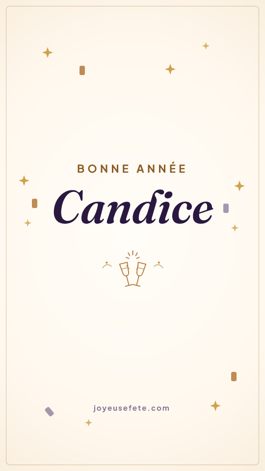 Image « Bonne année Candice » au format story