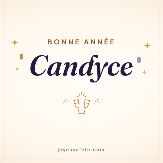 Image carrée « Bonne année Candyce » pour WhatsApp
