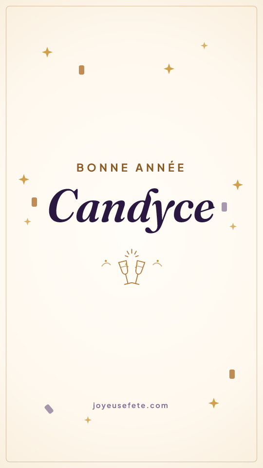 Image « Bonne année Candyce » au format story