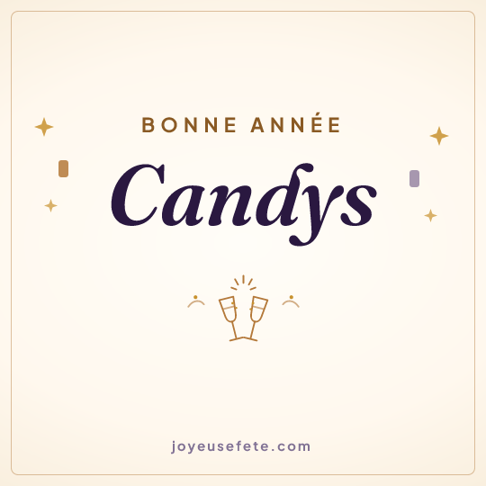 Image carrée « Bonne année Candys » pour WhatsApp