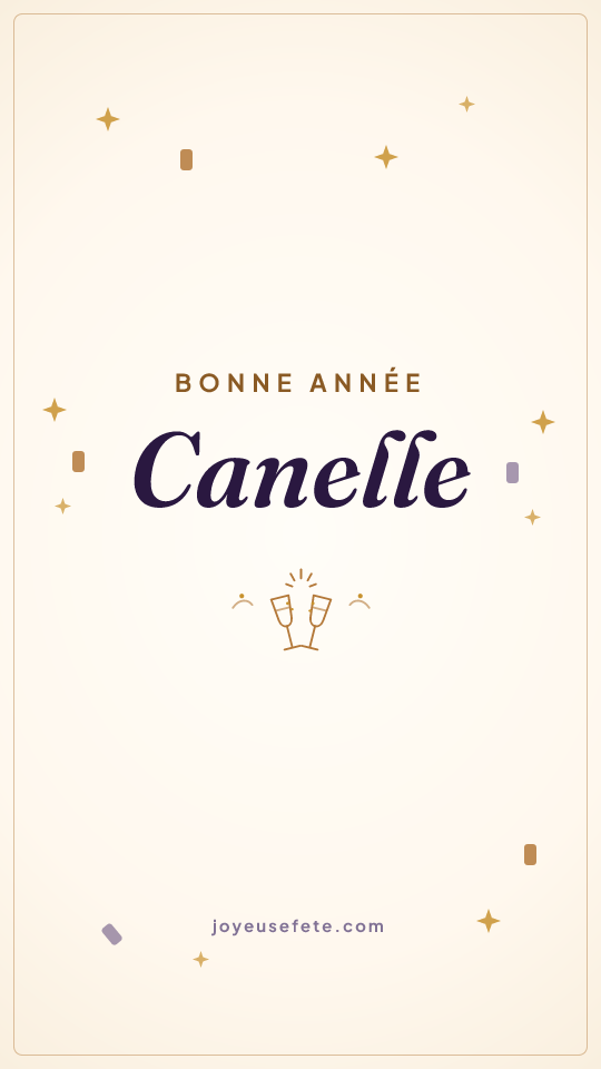 Image « Bonne année Canelle » au format story