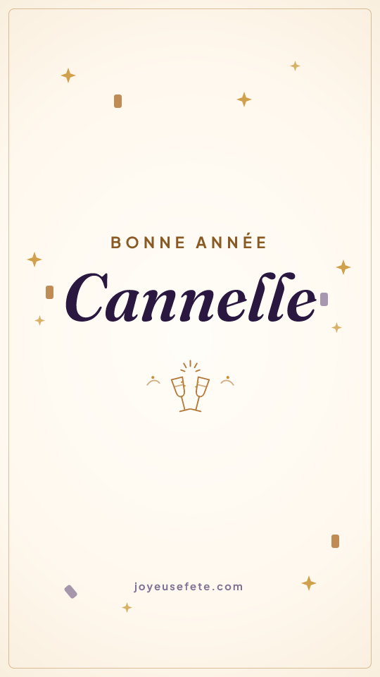 Image « Bonne année Cannelle » au format story