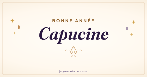 Image « Bonne année Capucine » au format large