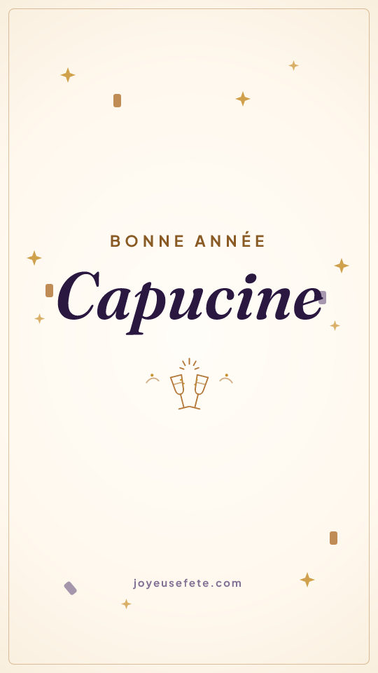 Image « Bonne année Capucine » au format story