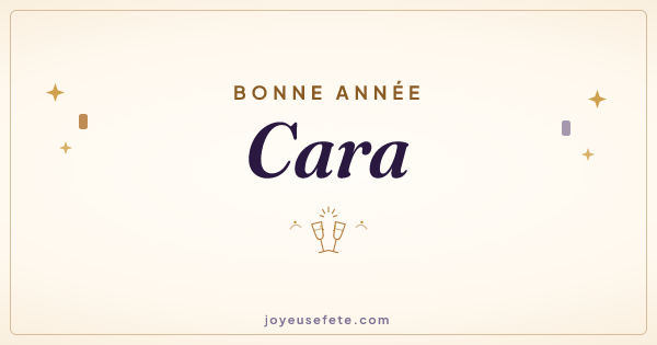 Image « Bonne année Cara » au format large
