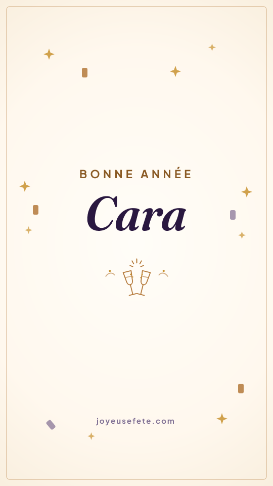 Image « Bonne année Cara » au format story