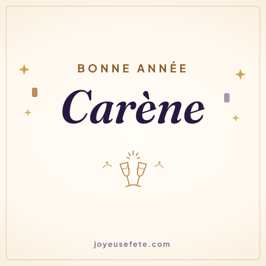 Image carrée « Bonne année Carène » pour WhatsApp