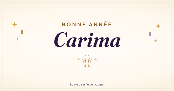 Image « Bonne année Carima » au format large