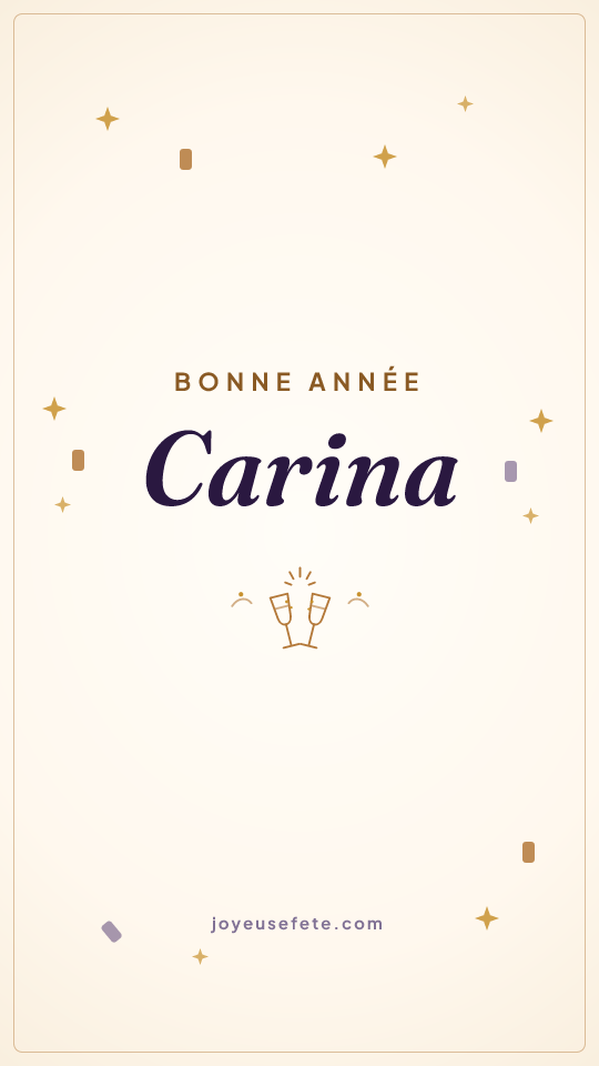 Image « Bonne année Carina » au format story