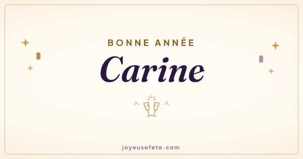 Image « Bonne année Carine » au format large
