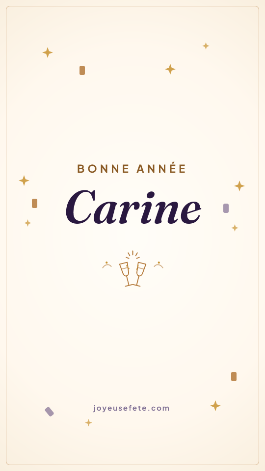 Image « Bonne année Carine » au format story