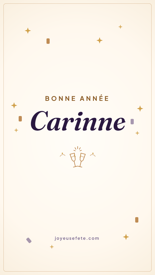 Image « Bonne année Carinne » au format story