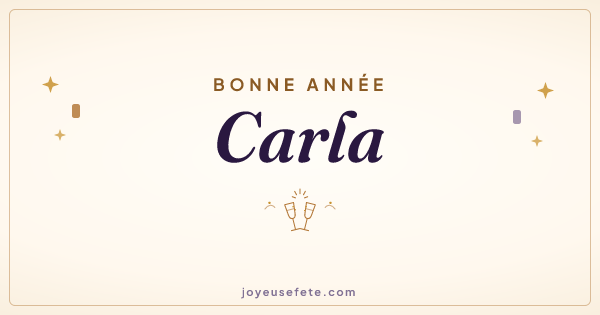 Image « Bonne année Carla » au format large