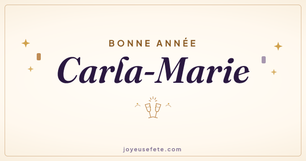Image « Bonne année Carla-Marie » au format large