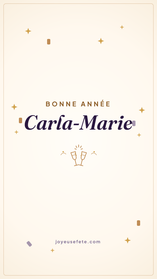 Image « Bonne année Carla-Marie » au format story
