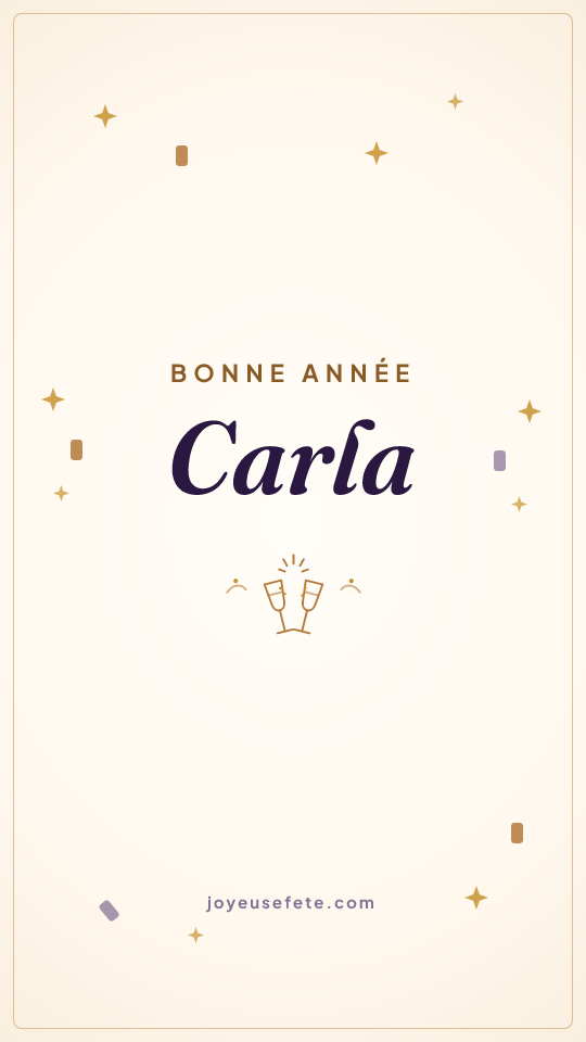 Image « Bonne année Carla » au format story