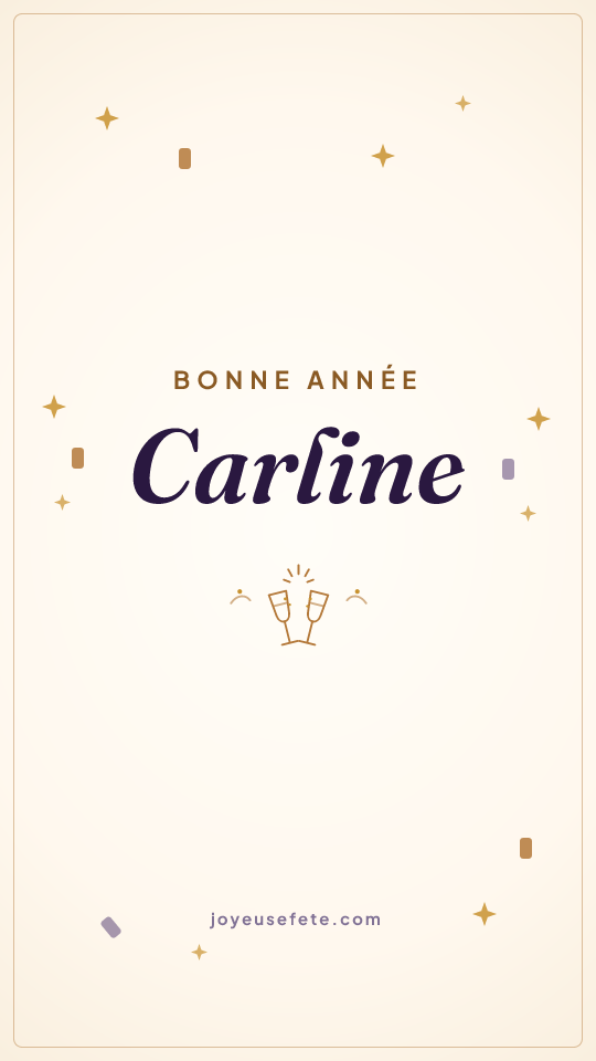 Image « Bonne année Carline » au format story