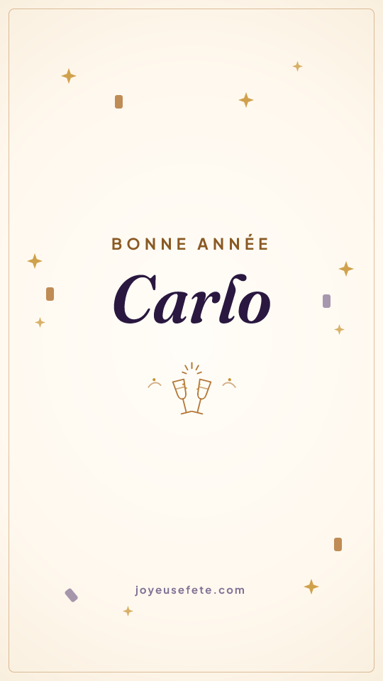 Image « Bonne année Carlo » au format story