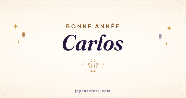Image « Bonne année Carlos » au format large