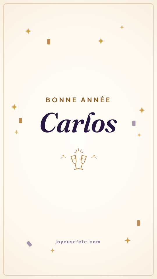 Image « Bonne année Carlos » au format story