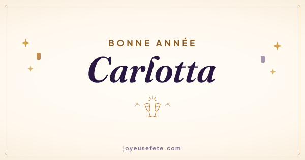 Image « Bonne année Carlotta » au format large