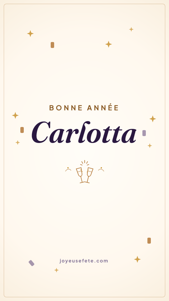 Image « Bonne année Carlotta » au format story