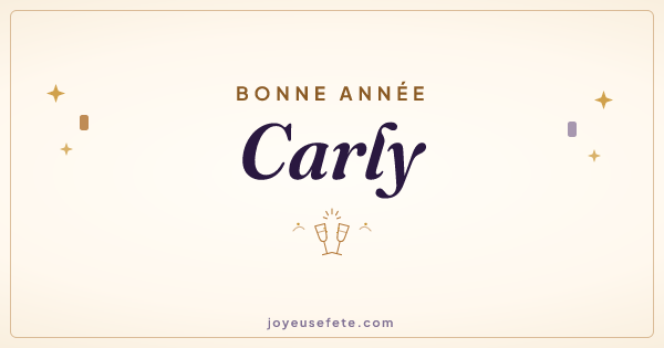 Image « Bonne année Carly » au format large