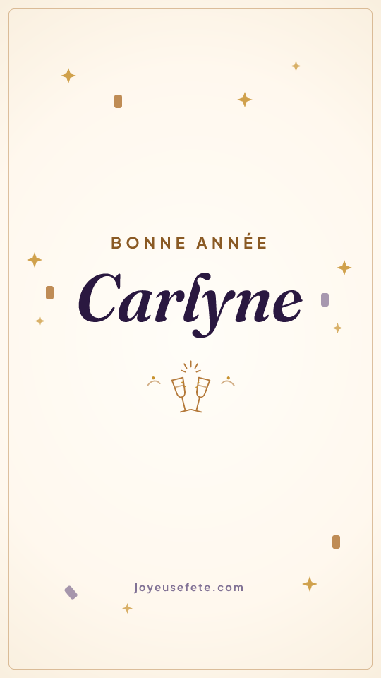 Image « Bonne année Carlyne » au format story