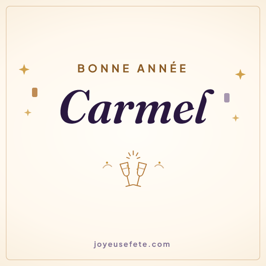 Image carrée « Bonne année Carmel » pour WhatsApp
