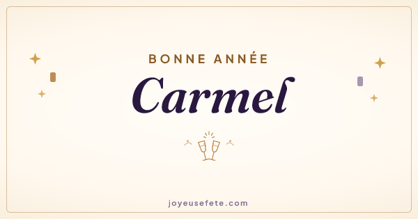 Image « Bonne année Carmel » au format large