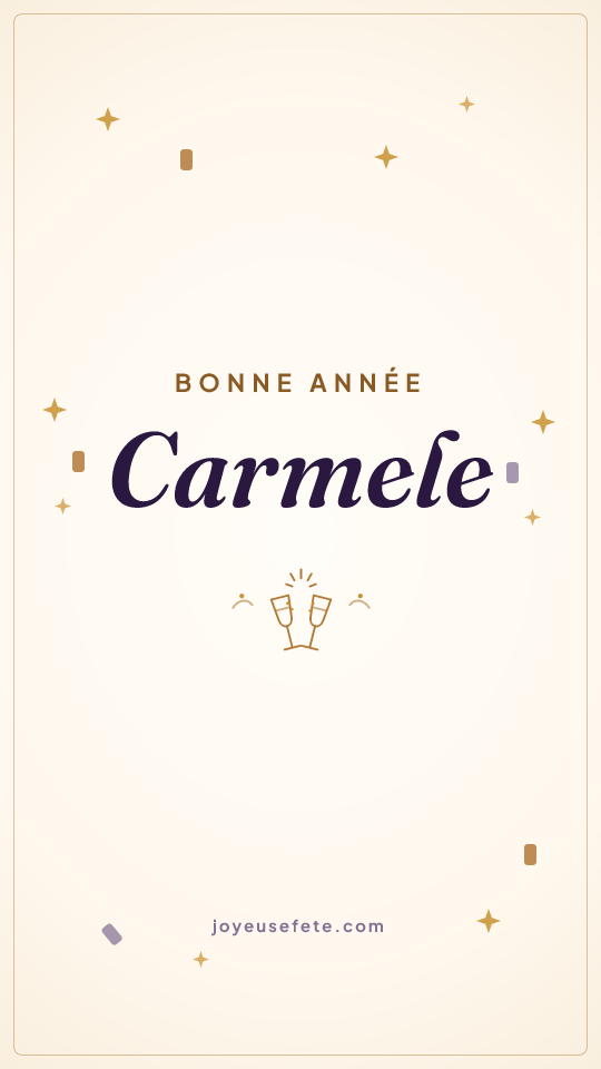 Image « Bonne année Carmele » au format story