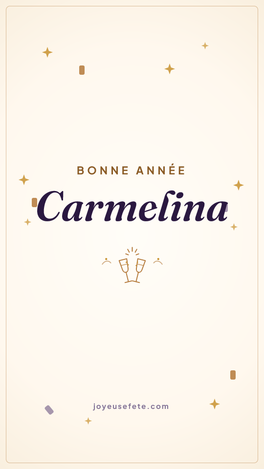 Image « Bonne année Carmelina » au format story