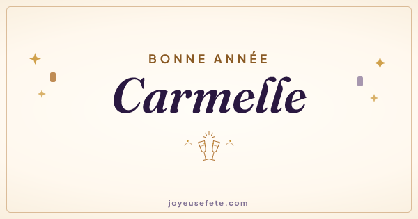 Image « Bonne année Carmelle » au format large