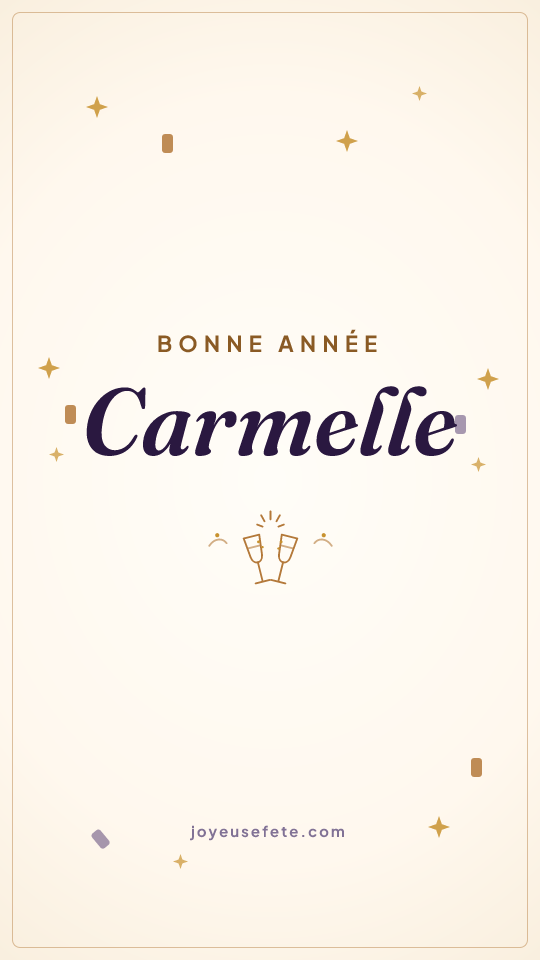 Image « Bonne année Carmelle » au format story