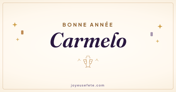 Image « Bonne année Carmelo » au format large