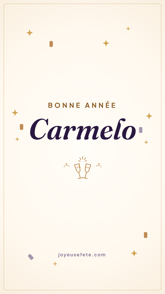 Image « Bonne année Carmelo » au format story
