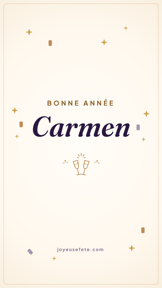 Image « Bonne année Carmen » au format story