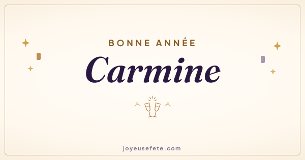 Image « Bonne année Carmine » au format large