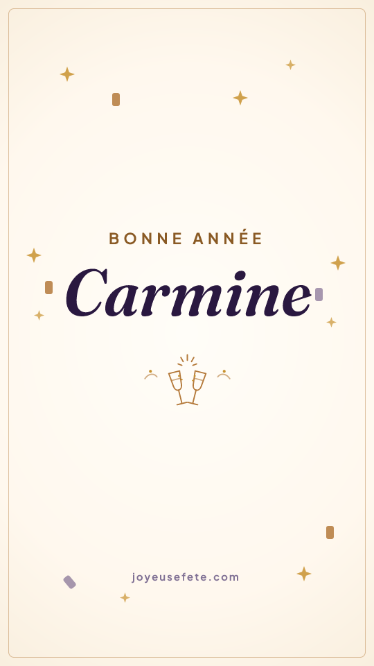 Image « Bonne année Carmine » au format story