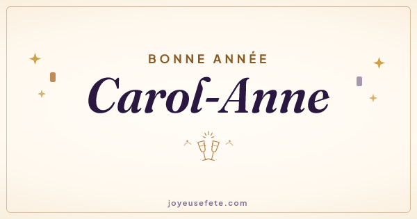 Image « Bonne année Carol-Anne » au format large