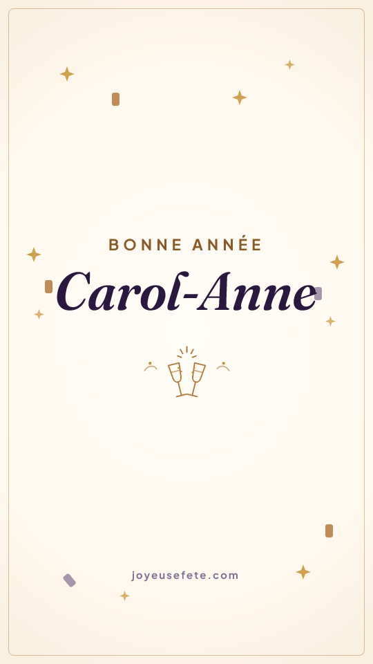 Image « Bonne année Carol-Anne » au format story