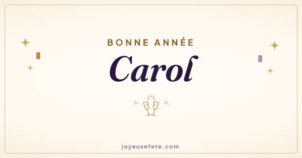 Image « Bonne année Carol » au format large