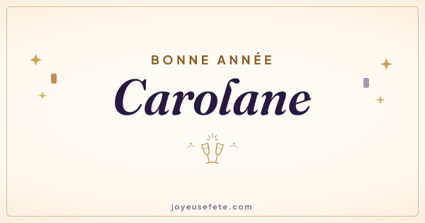Image « Bonne année Carolane » au format large