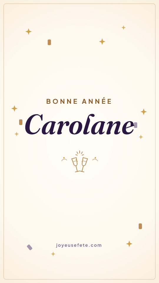 Image « Bonne année Carolane » au format story